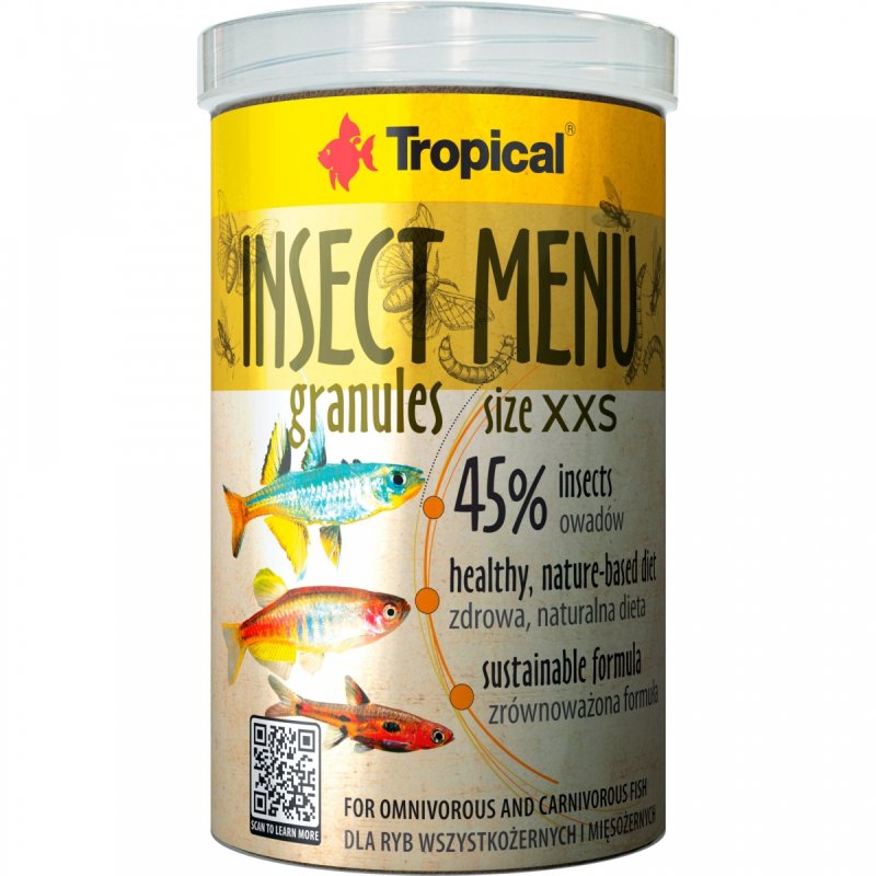 TROPICAL INSECT MENU GRANULES SIZE XXS 1000ML/640G
