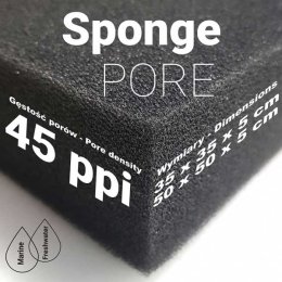 Qual Drop Sponge Pore 35x35x5 cm 45ppi