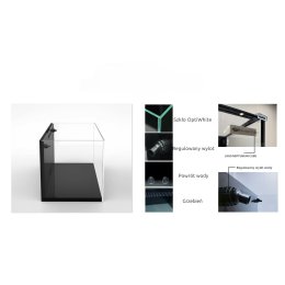 NEPTUNIAN CUBE MP90 ZESTAW AKWARIOWY Z CZARNĄ SZAFKĄ