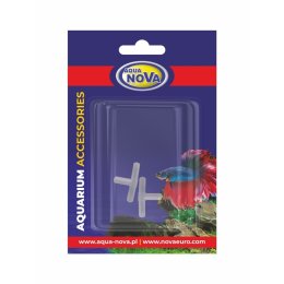 Plastikowy trójnik do napowietrzacza Aqua-Nova NAT-4 Zestaw 2 szt. rozdzielaczy typu T na wężyk 6/4mm