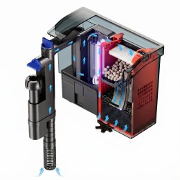 SunSun Filtr Kaskadowy CBG-800 z UV-C Zaawansowany filtr przelewowy do akwarium ze sterylizatorem 800l/h