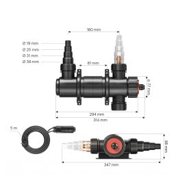 Sterylizator SunSun CUV-111 Lampa UV-C 11W do filtrów kubełkowych (woda słodka i morska)