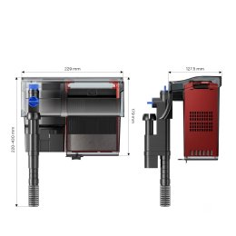 SunSun Filtr Kaskadowy CBG-800 z UV-C Zaawansowany filtr przelewowy do akwarium ze sterylizatorem 800l/h