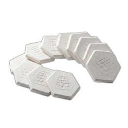 Zestaw 12 podstawek pod koralowce HEX (sześciokątnych) o średnicy 6 cm