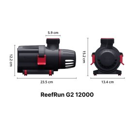Red Sea ReefRun G2 12000 pompa obiegowa DC do akwarium – wymiary pompy
