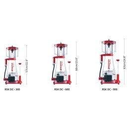 Red Sea Reefer Skimmer RSK 600 z pompą DC Odpieniacz Białek – porównanie wysokości RSK DC 300, 600 i 900