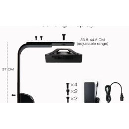 Uchwyt do lampy LED Jebao UEL-230 – wymiary i montaż na szybie