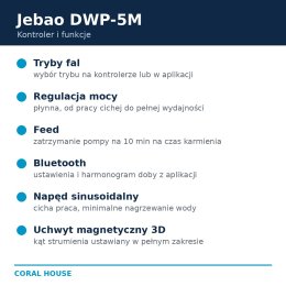 Falownik do akwarium morskiego Jebao DWP-5M 5000 l/h 12 W