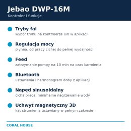 Falownik do akwarium morskiego Jebao DWP-16M 16000 l/h 35 W