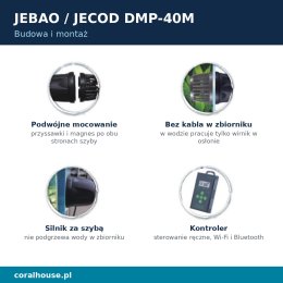 Pompa cyrkulacyjna do akwarium Jecod DMP-40M 20000 l/h 30 W Wi-Fi – budowa i montaż
