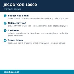Pompa do oczka wodnego Jecod XOE-10000 fontannowa 10000 l/h 63 W