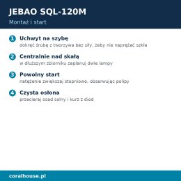 Lampa LED do akwarium morskiego Jebao SQL-120M 120 W