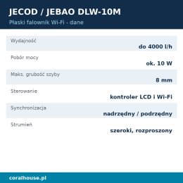 Falownik do akwarium morskiego Jebao DLW-10M LCD 4000 l/h 10 W Wi-Fi