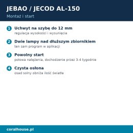 Lampa LED do akwarium morskiego Jebao AL-150 128 W Wi-Fi
