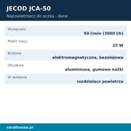 Napowietrzacz do oczka wodnego Jecod JCA-50 50 l/min 25 W