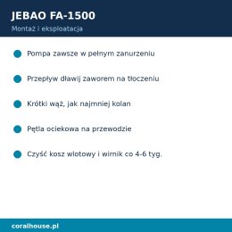 Pompa obiegowa do akwarium Jebao FA-1500 1500 l/h 25 W