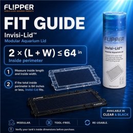 Flipper Invisi-Lid Black Small modułowa pokrywa siatkowa do akwarium – dobór rozmiaru: 2 × (długość + szerokość)