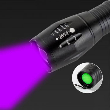 Latarka CREE A100 T6 LED UV ultrafiolet 