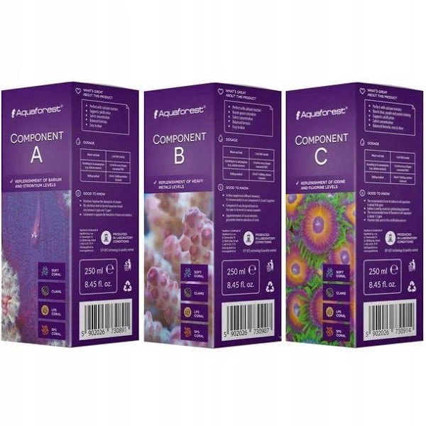 Aquaforest Component A B C 3x250ml